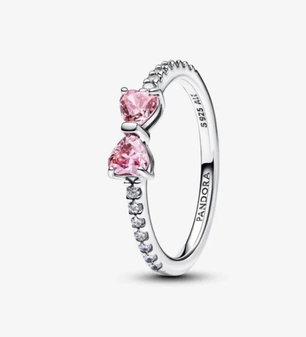 خاتم بنادورا فيونكه بينك - Panadora pink bow ring