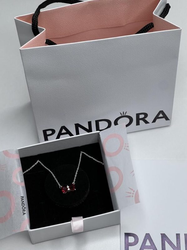 ⁦سلسله بنادورا فيونكه احمر - Pandora necklace red⁩ - الصورة ⁦2⁩